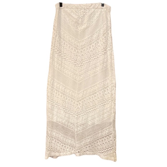 new directions Dresses & Skirts - NEW DIRECTION White Lined Crochet Maxi Skirt, XL